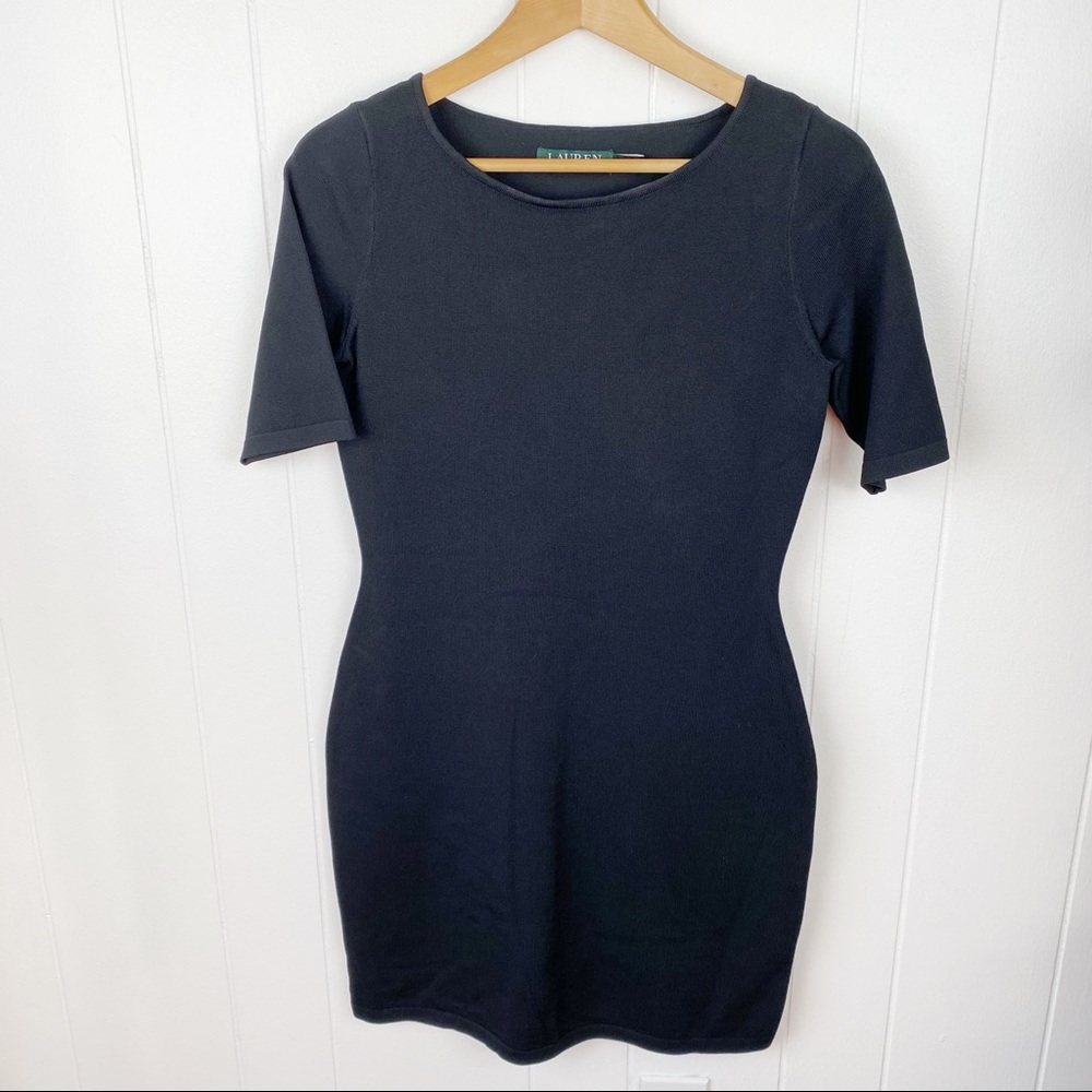 Lauren Ralph Lauren Black Fitted Sheath Dress MP